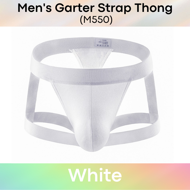 Men's Thong : Garter Strap Thong Underwear (Miboer M550)