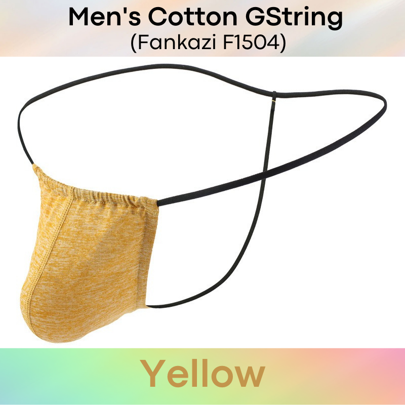 Men's GString : Cotton 3mm Band Underwear (Fankazi F1504)