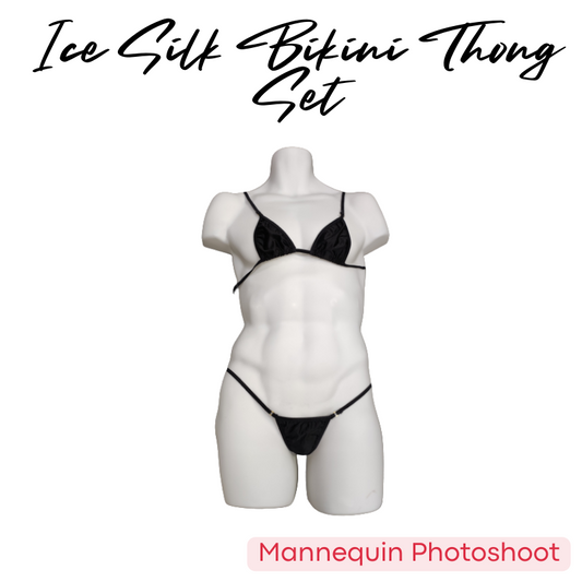 Underwear: Ice Silk Bikini Top and Thong Set (YZM6289)