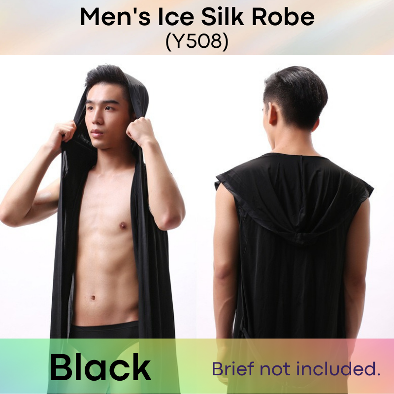 Homewear : Ice Silk Robe with Hoodie (Y508)