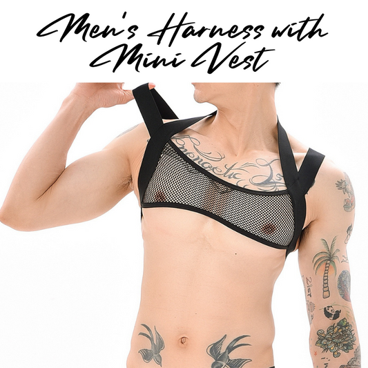 Men's Harness : Net Cropped Vest and Brief (Clever Menmode CMF469/400)