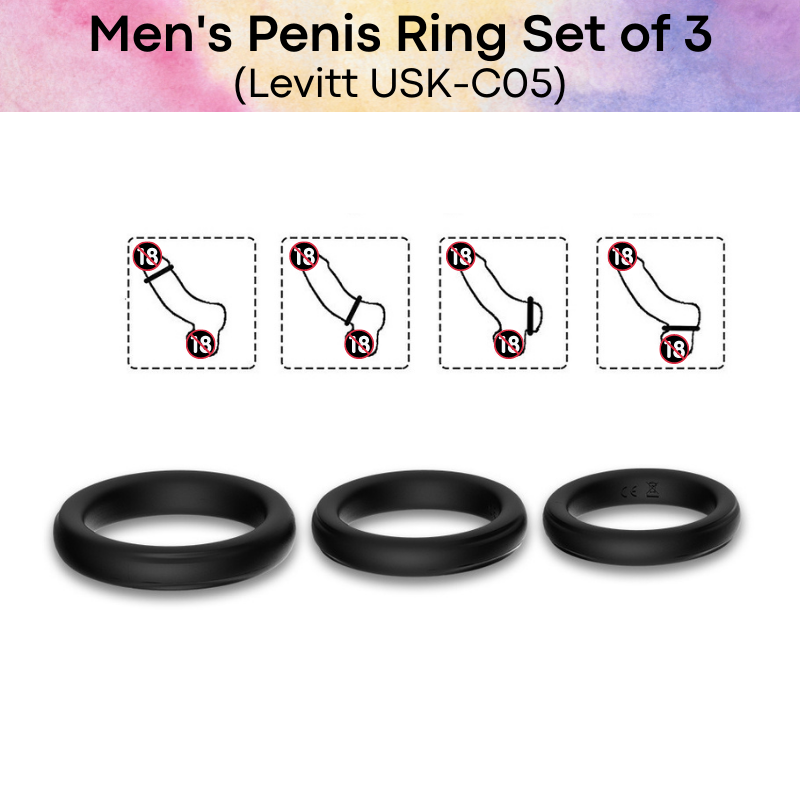 Adult Toy : Men's Penis Ring Set of 3 (Levitt USK-C05)