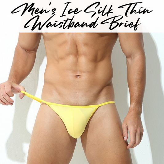 Men's Brief : Ice Silk Thin Waistband (Karenspace 1917XSJ)