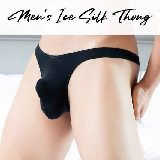 Men's Thong : Ice Silk Capsule Compartment Underwear (Yutata B803)