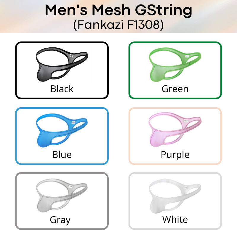 Men's Thong : Low Waist Mesh Underwear (Fankazi F1308)