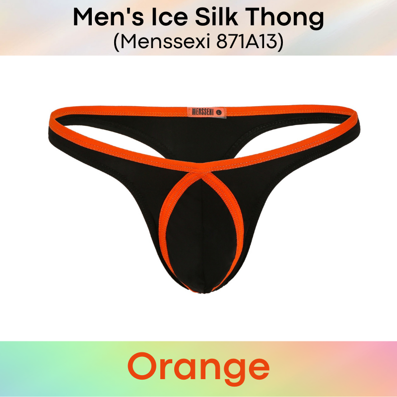 Men's Thong : Ice Silk Underwear (Menssexi 871A13)