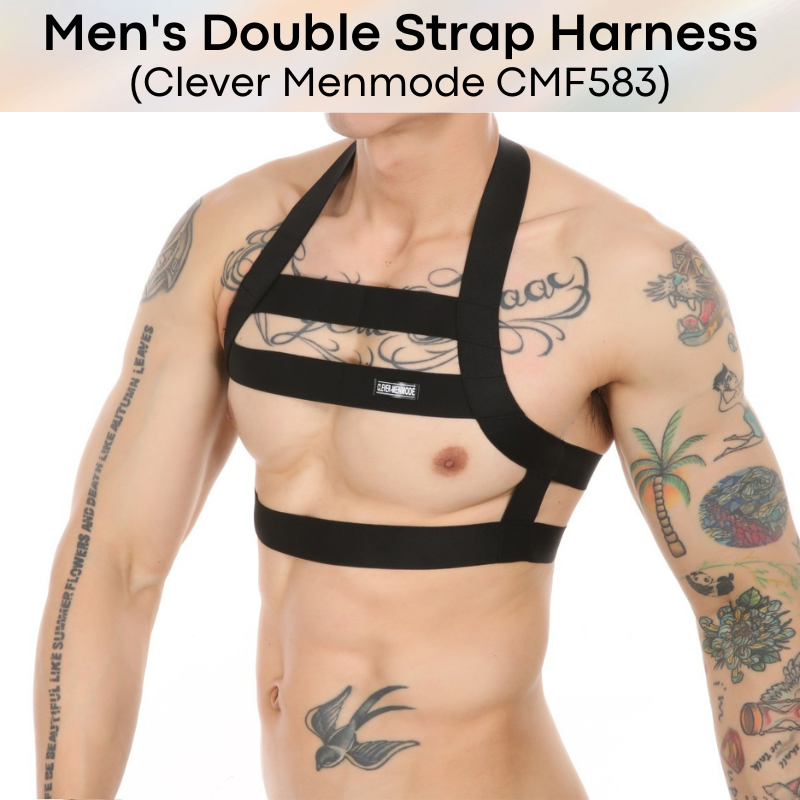 Men's Harness : Double Strap Front/Back (Clever Menmode CMF583)