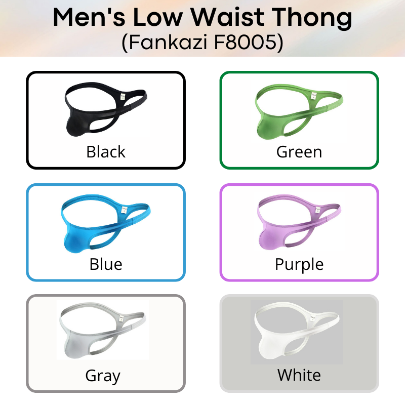 Men's Thong : Low Waist Nylon Underwear (Fankazi F8005)