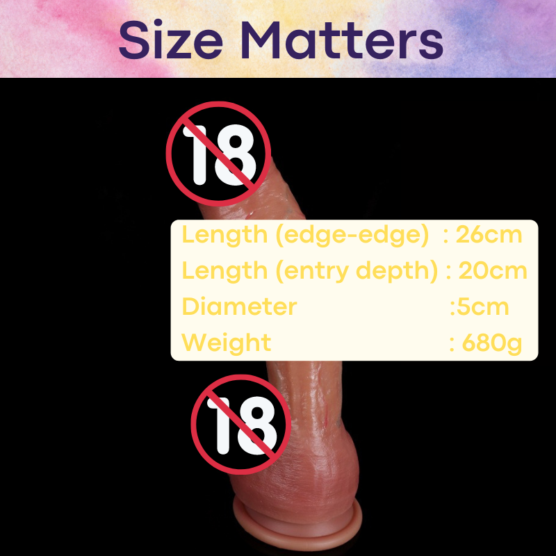 Adult Toy : Unisex Liquid Silicone Lifelike Penis Dildo Large (HF3)