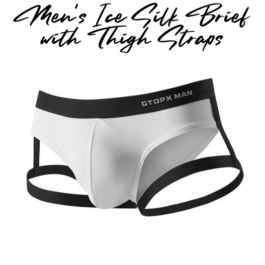 Men's Brief : Ice Silk with Thigh Straps Underwear (GTOPX GT301)