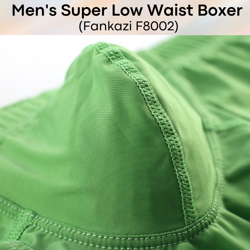 Men's Boxer : Super Low Waist Ice Silk 3D Contour Underwear (Fankazi F8002)