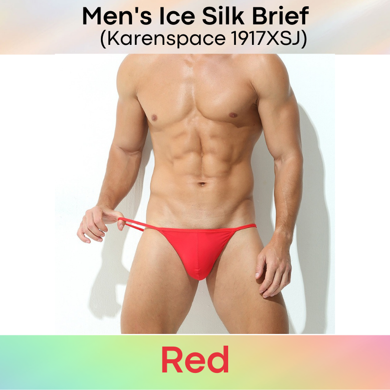Men's Brief : Ice Silk Thin Waistband (Karenspace 1917XSJ)