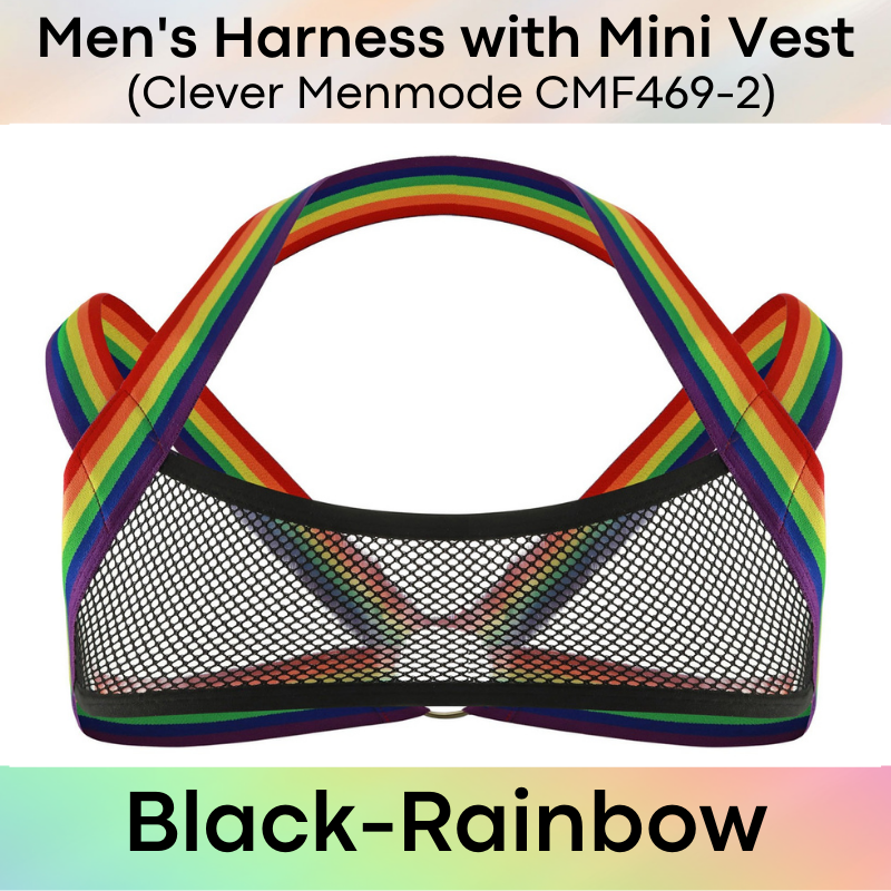 Men's Harness : Net Cropped Vest and Brief (Clever Menmode CMF469/400)
