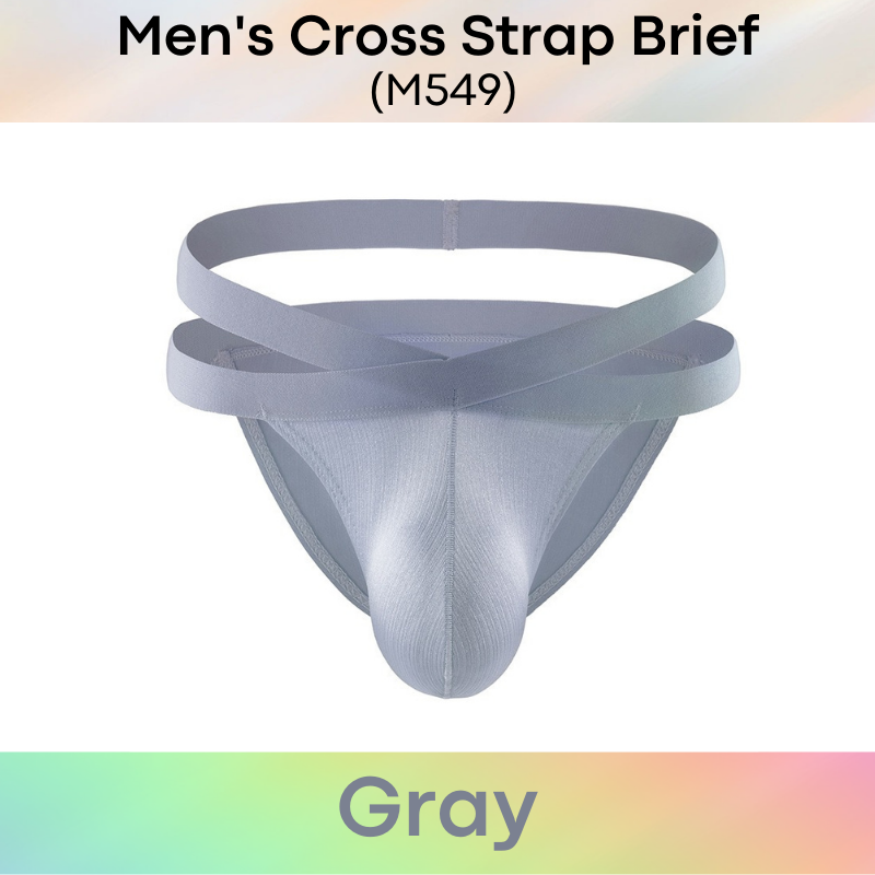 Men's Brief : Cross Strap Brief Underwear (Miboer M549)
