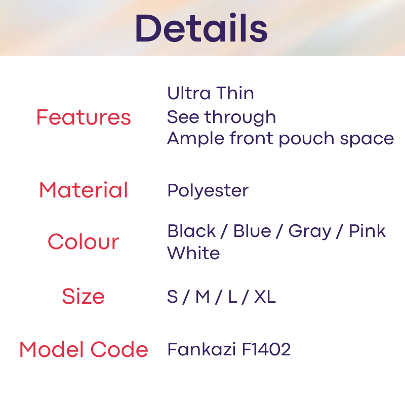 Men's Thong : Ultra Thin Thong Underwear (Fankazi F1402)