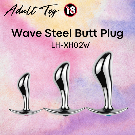 Adult Toy : Wave Stainless Steel Butt Plug (LH-XH02W)