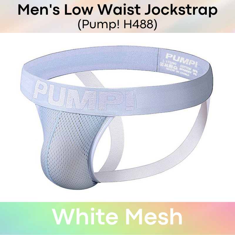 Men's Jockstrap : Low Waist Mesh Underwear (Pump! H488)