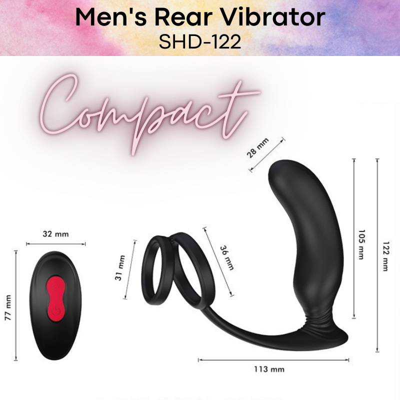 Adult Toy : Men's Vibrator with Remote (SHDS122-1)