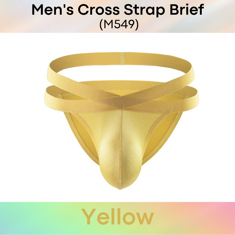 Men's Brief : Cross Strap Brief Underwear (Miboer M549)