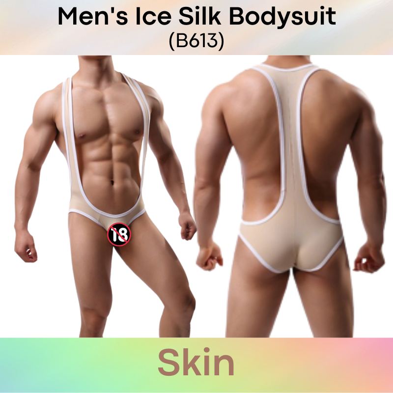 Men's Bodysuit : Ice Silk Brief Style (B613)