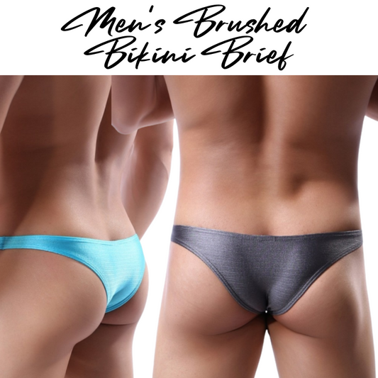 Men's Brief : Low Waist Brushed Bikini Underwear (Fankazi F3003)