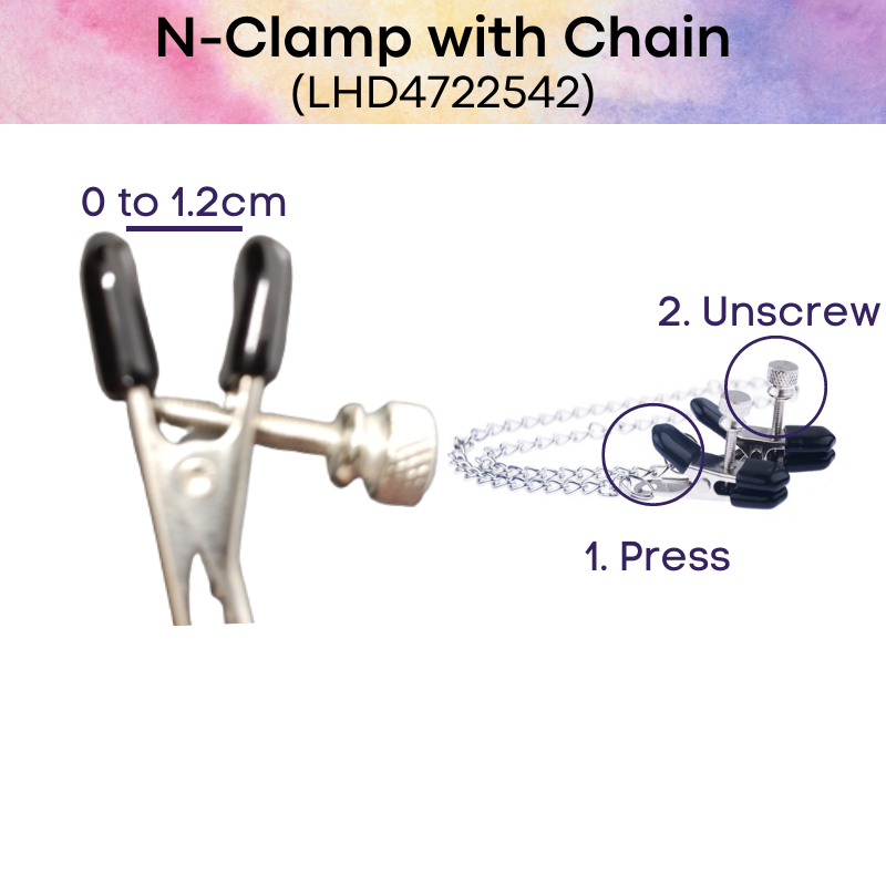 Adult Toy : Unisex Nip Clamp with Chain (LHD4722542)