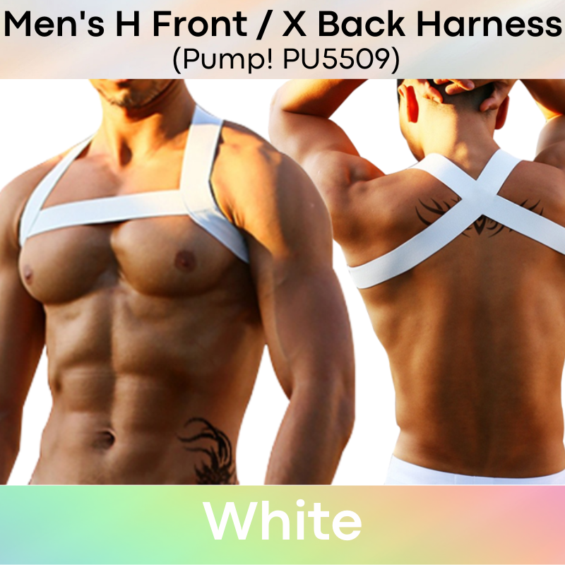 Men's Harness : H-Shaped with Cross Back (Pump! PU5509)