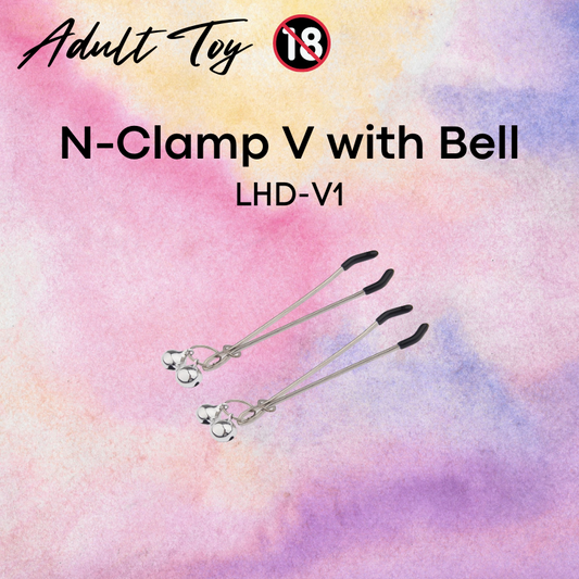 Adult Toy : Unisex Adjustable V Nip Clamp with Bell (LDH-V1)