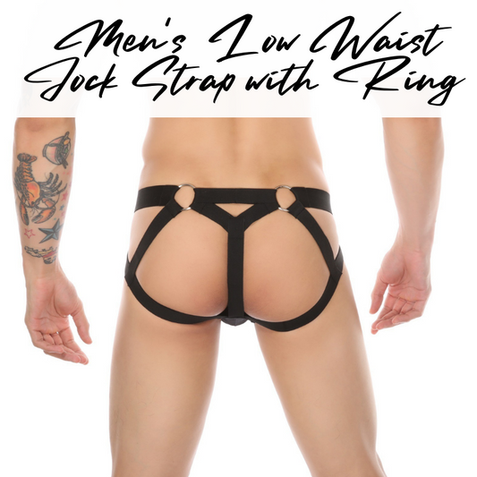 Men's Jockstrap : Double Cross with Metal Ring Underwear (Clever Menmode CMF492)