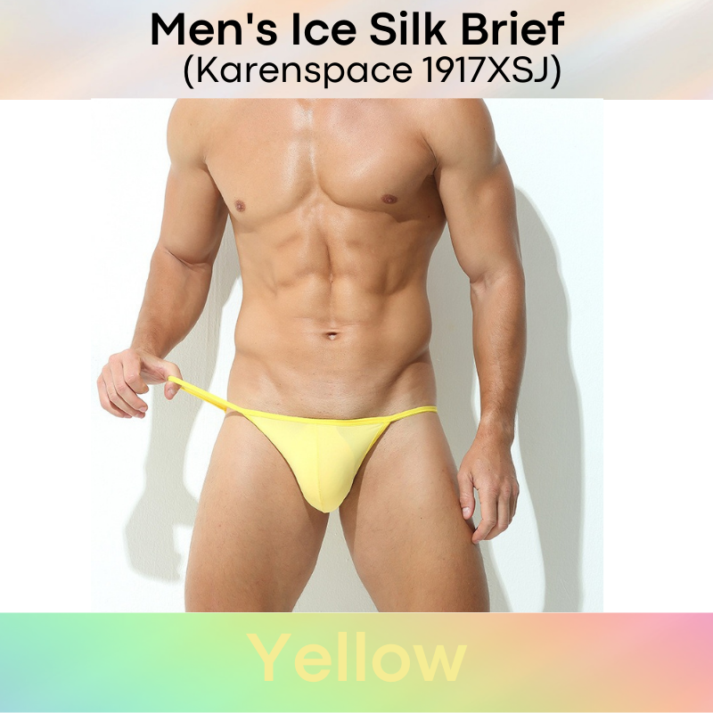 Men's Brief : Ice Silk Thin Waistband (Karenspace 1917XSJ)
