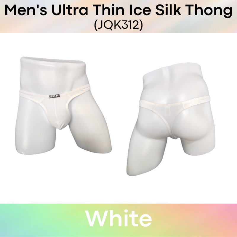 Men's Thong : Ultra Thin Ice Silk Underwear (JQK 312)