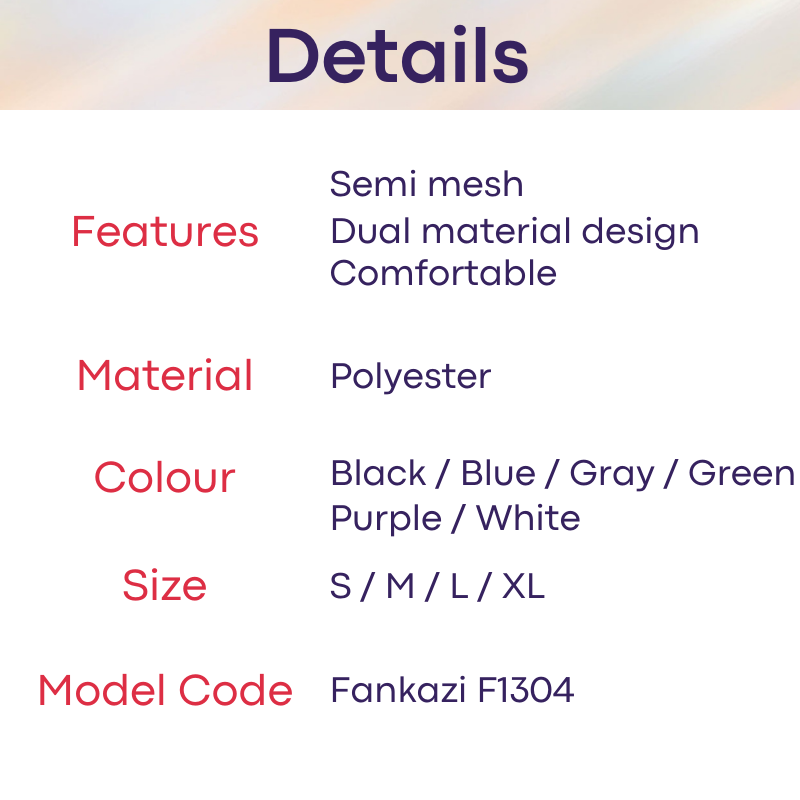 Men's Brief : Semi Mesh Hybrid Underwear (Fankazi F1304)