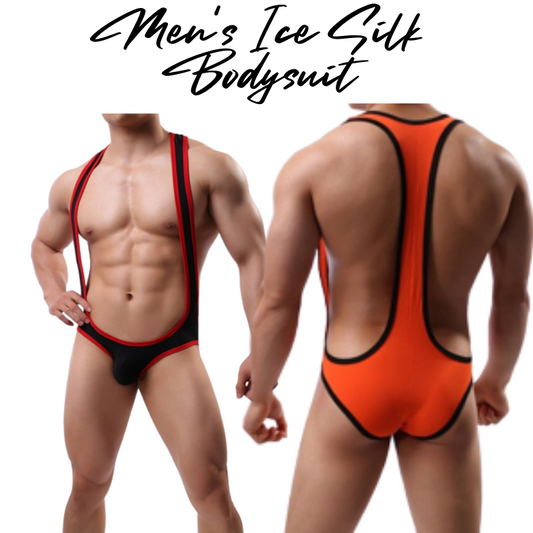 Men's Bodysuit : Ice Silk Brief Style (B613)
