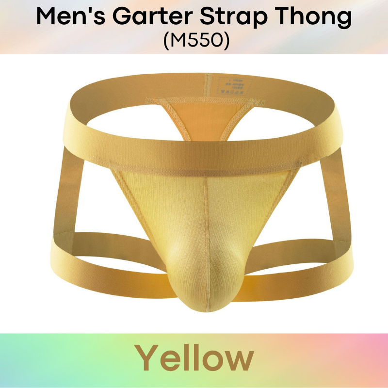 Men's Thong : Garter Strap Thong Underwear (Miboer M550)