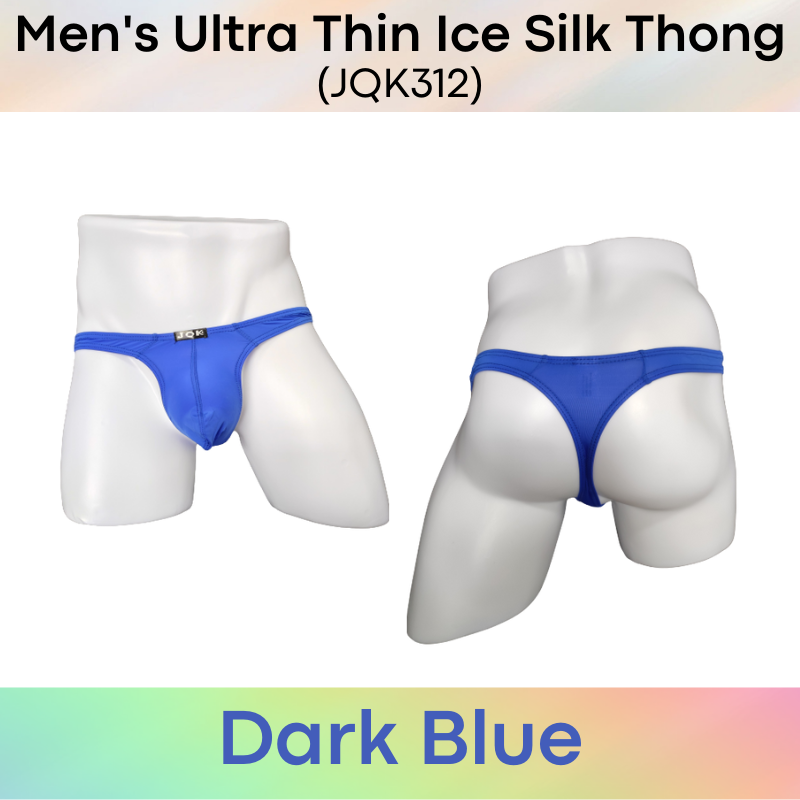 Men's Thong : Ultra Thin Ice Silk Underwear (JQK 312)