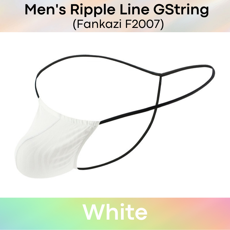 Men's GString : Ripple Line Semi Translucent Underwear (Fankazi F2007)