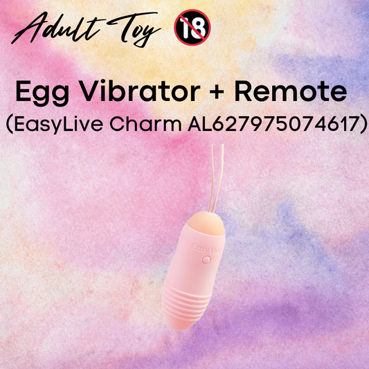 Adult Toy : Unisex Egg Vibrator with Remote Control Unit (EasyLive Charm AL627975074617)