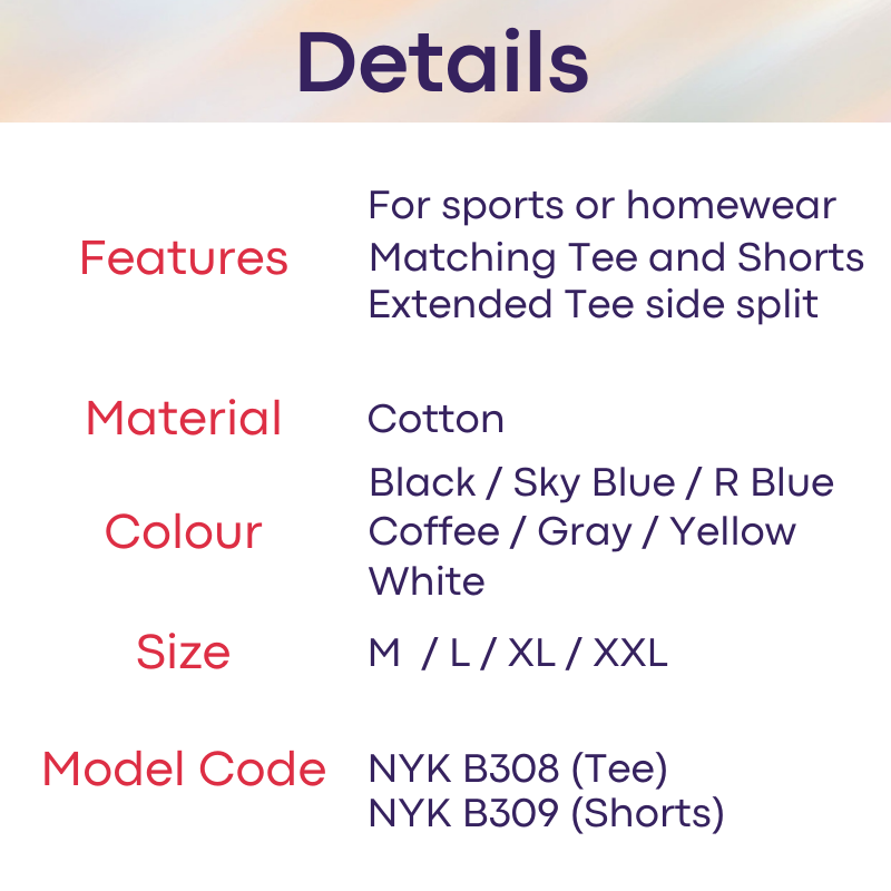 Men's Tee / Shorts : Gym/Sports Cotton