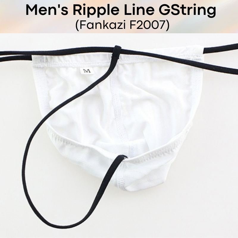 Men's GString : Ripple Line Semi Translucent Underwear (Fankazi F2007)