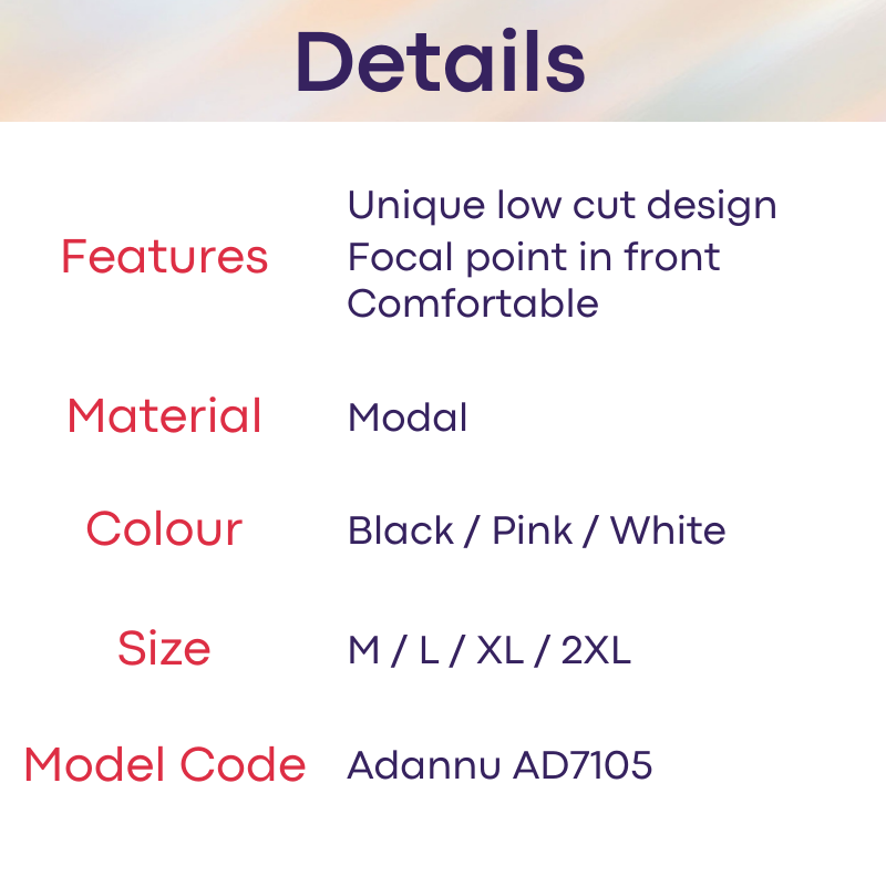 Men's Brief : Low Waist V Front Underwear (Adannu AD7105)