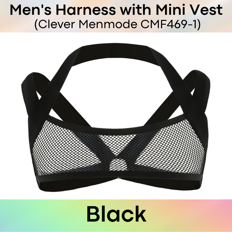 Men's Harness : Net Cropped Vest and Brief (Clever Menmode CMF469/400)
