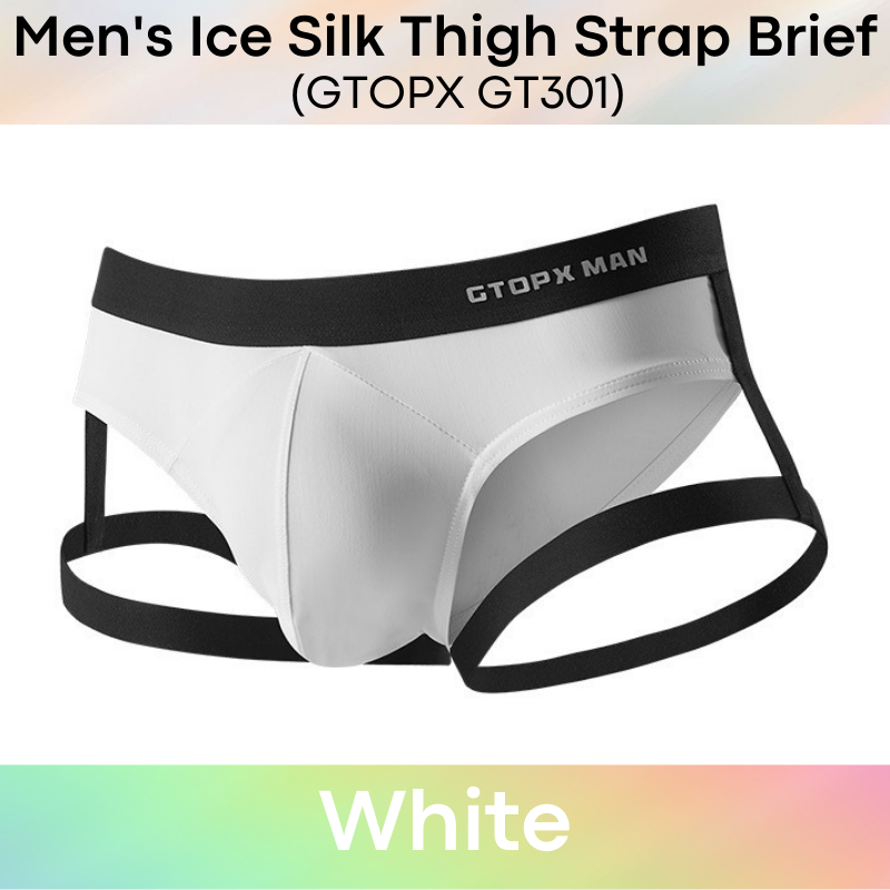 Men's Brief : Ice Silk with Thigh Straps Underwear (GTOPX GT301)