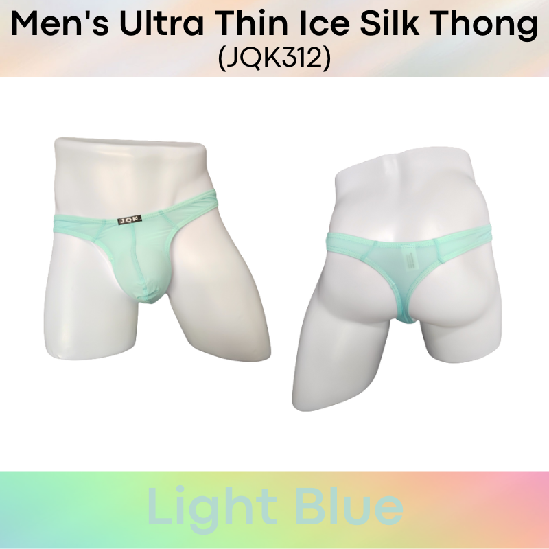 Men's Thong : Ultra Thin Ice Silk Underwear (JQK 312)