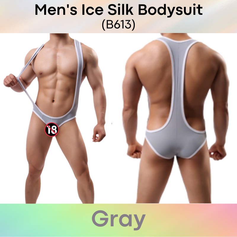 Men's Bodysuit : Ice Silk Brief Style (B613)