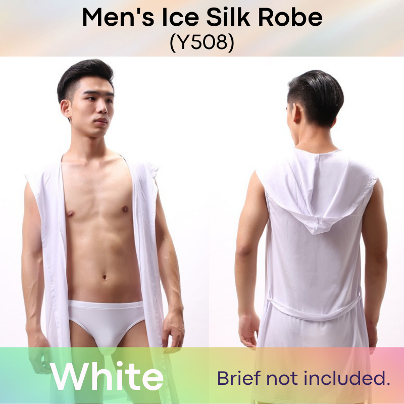 Homewear : Ice Silk Robe with Hoodie (Y508)