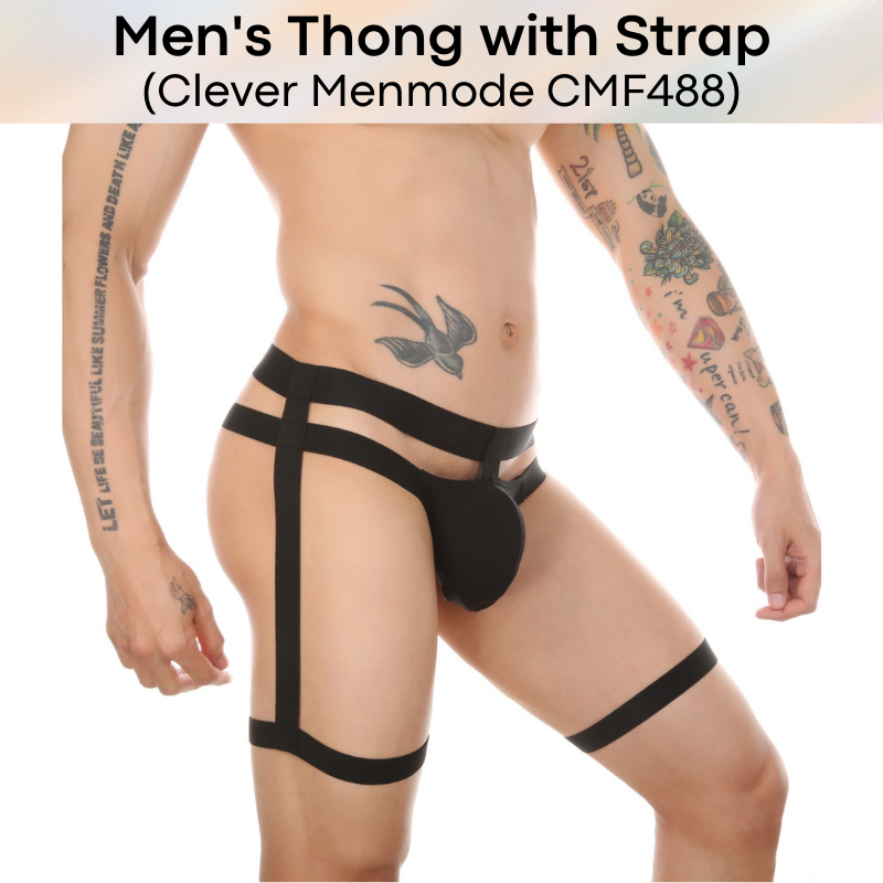 Men's Thong : Cotton with Ankle Strap (Clever Menmode CMF488)