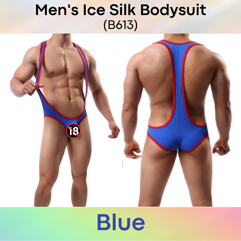 Men's Bodysuit : Ice Silk Brief Style (B613)