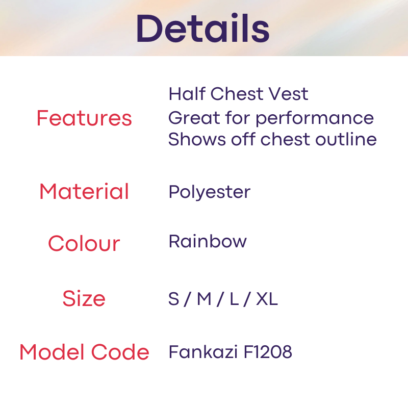 Men's Tee : Half Chest Cropped Vest Top (Fankazi F1208)