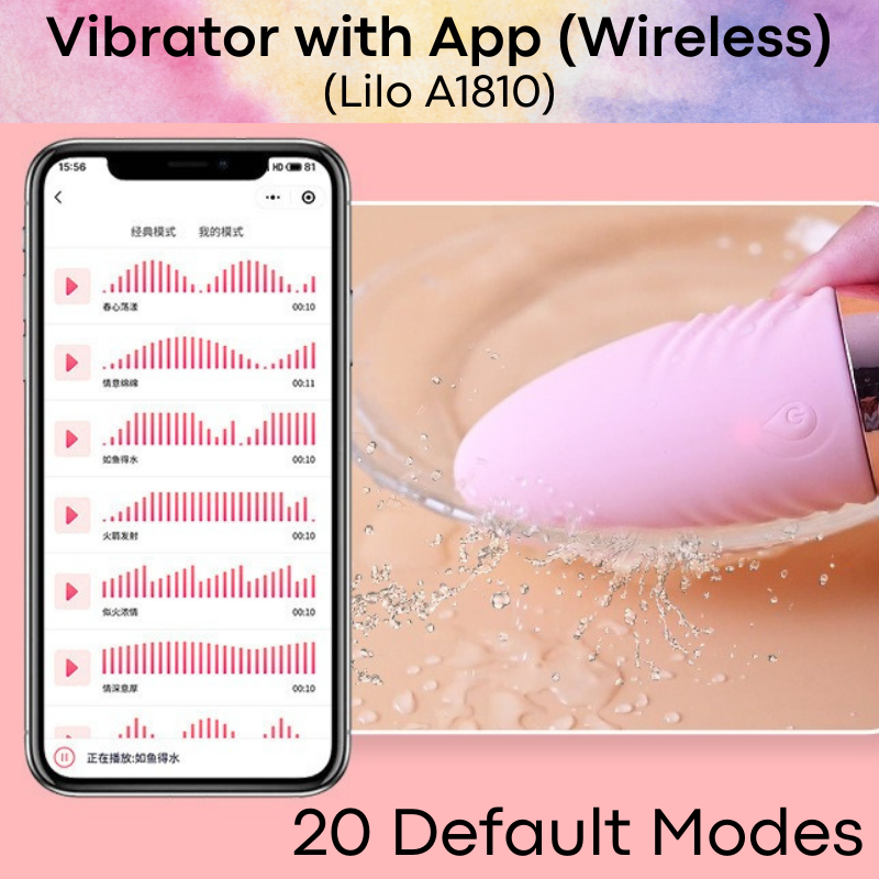 Adult Toy : Unisex Portable Egg Vibrator with App Control (Lilo A1810)