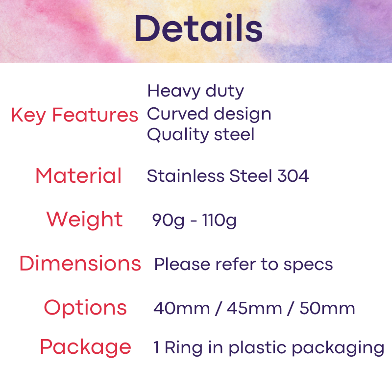 Adult Toy : Men's Stainless Steel Penis Ring (FRRK38)